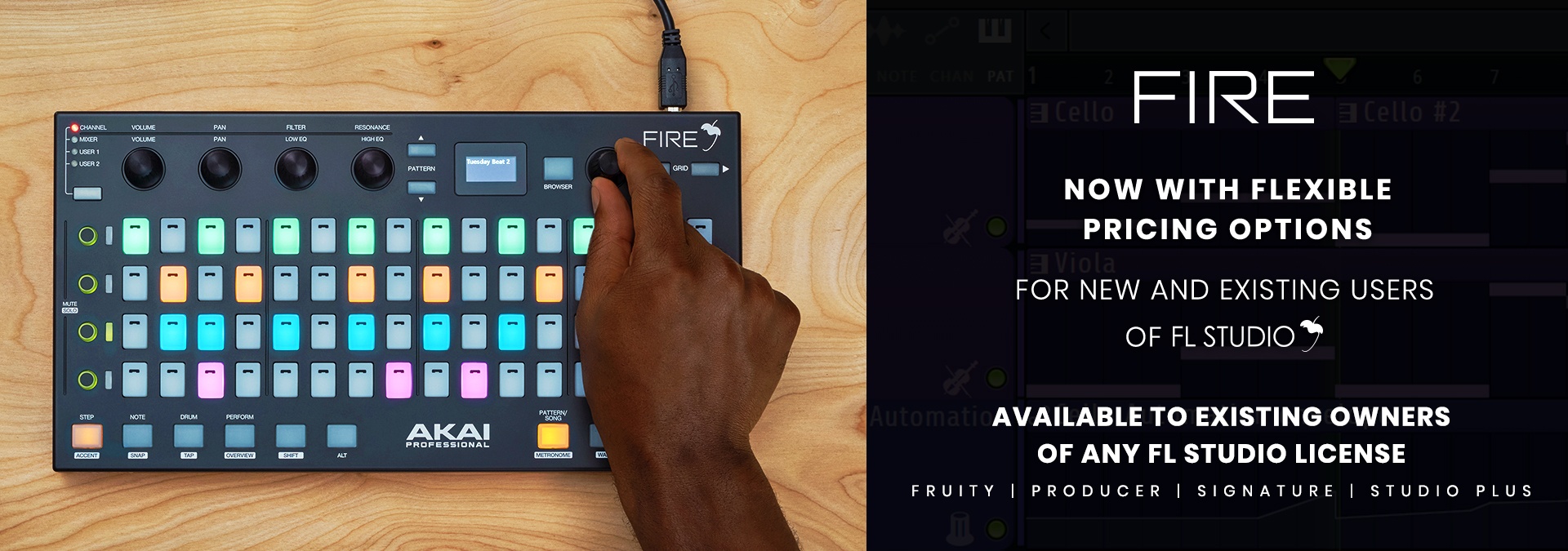 Akai Fire - Controladora Midi USB para Fruity Loops - World Music