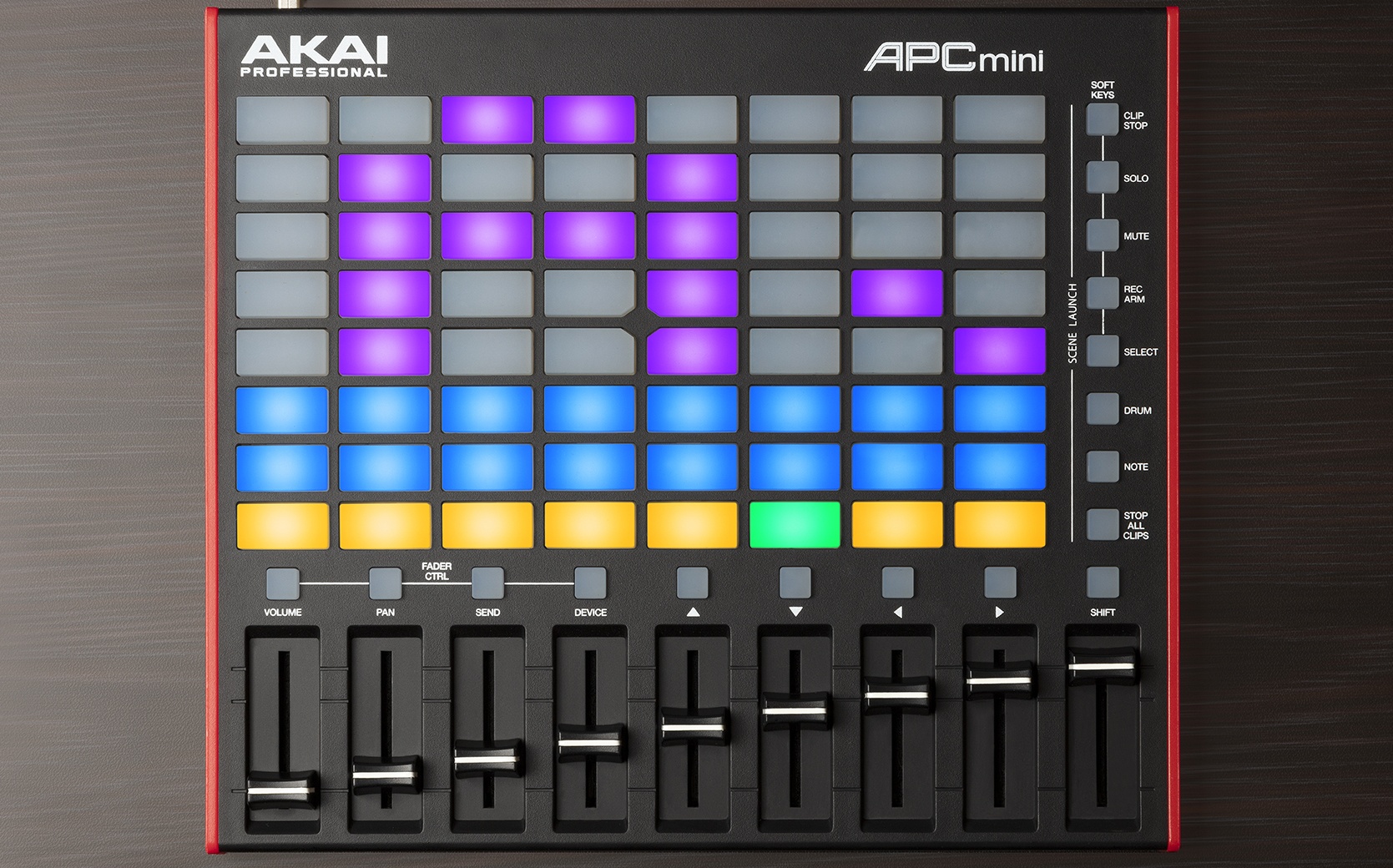 Akai Professional USB MIDI Controller 64 RGB Pads MIDI Mixer with Ableton  Live Lite APC mini MK2 