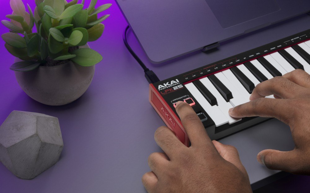 Close-up of model hands on keyboard function buttons