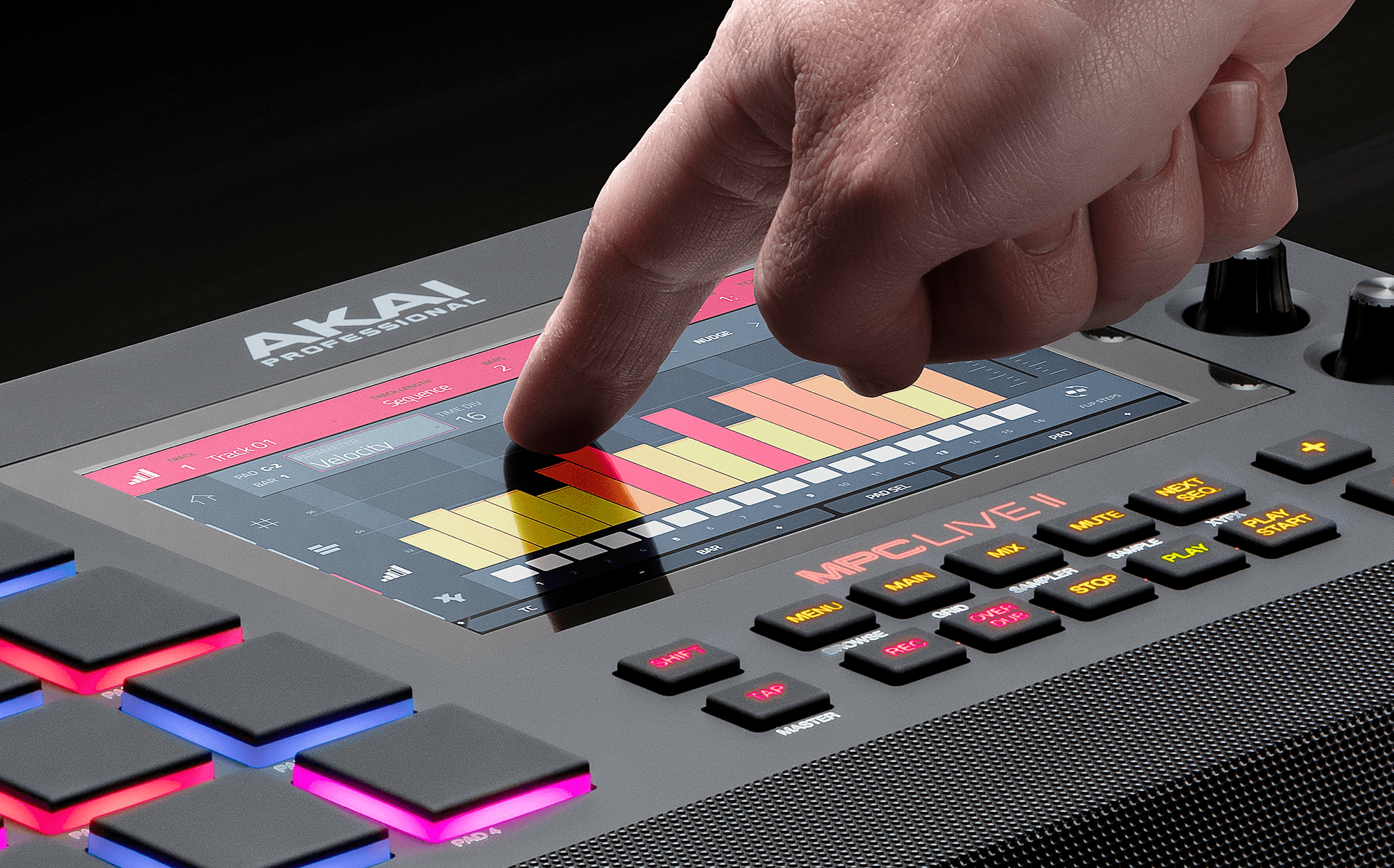 Beat Making Drum Machine with Multi Gesture Touch Screen Interface