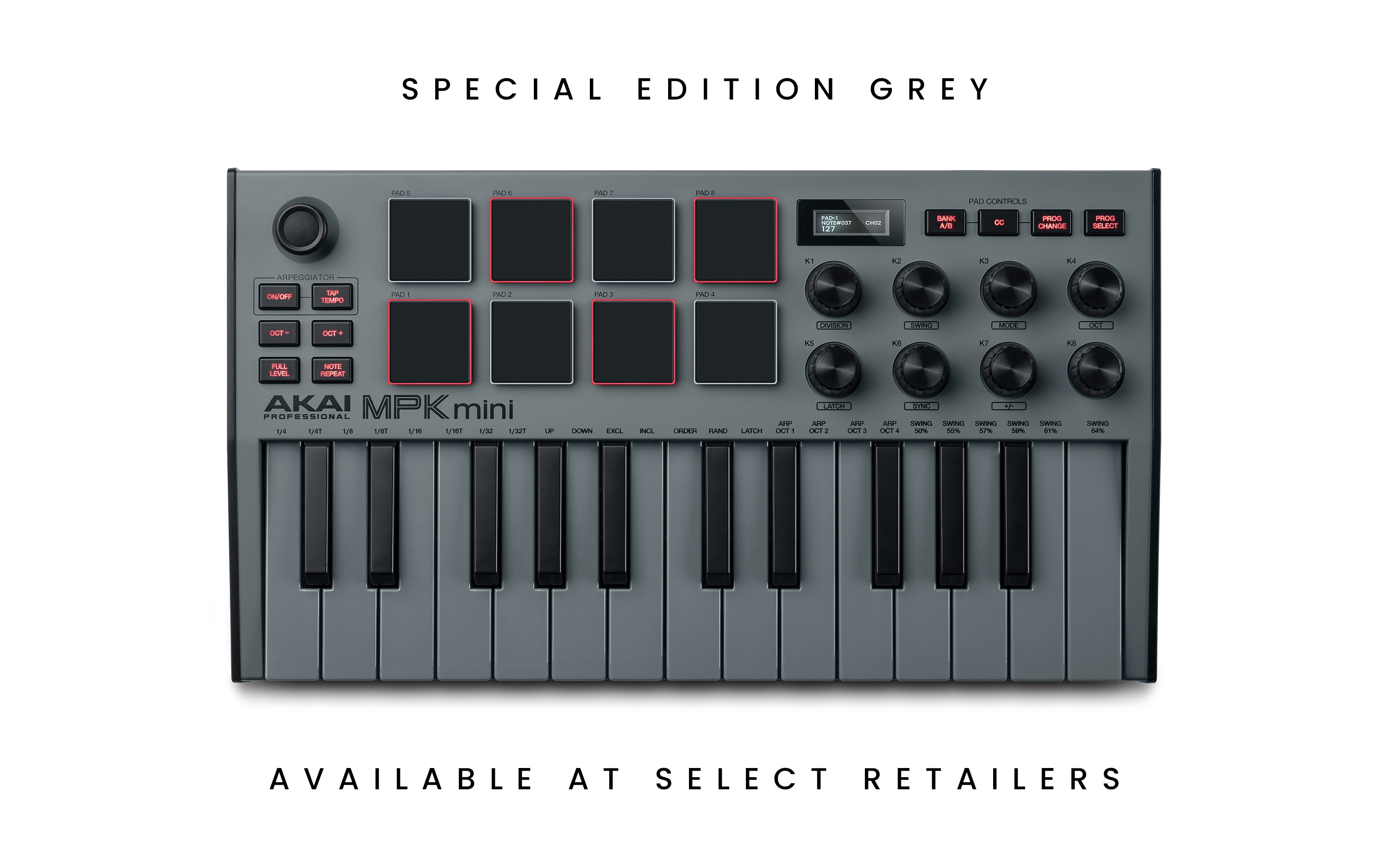 AKAI Professional MPK Mini MK3 - 25 Key USB MIDI Keyboard Controller With 8  Backlit Drum Pads, 8 Knobs and Music Production Software included, Black