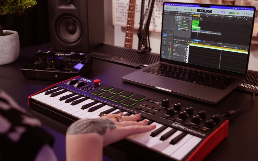 MPK Mini Plus in use with Logic Pro