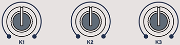 12. K1, K2, K3 Knobs